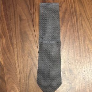 Donna Karan Gray Textured Pattern Tie
